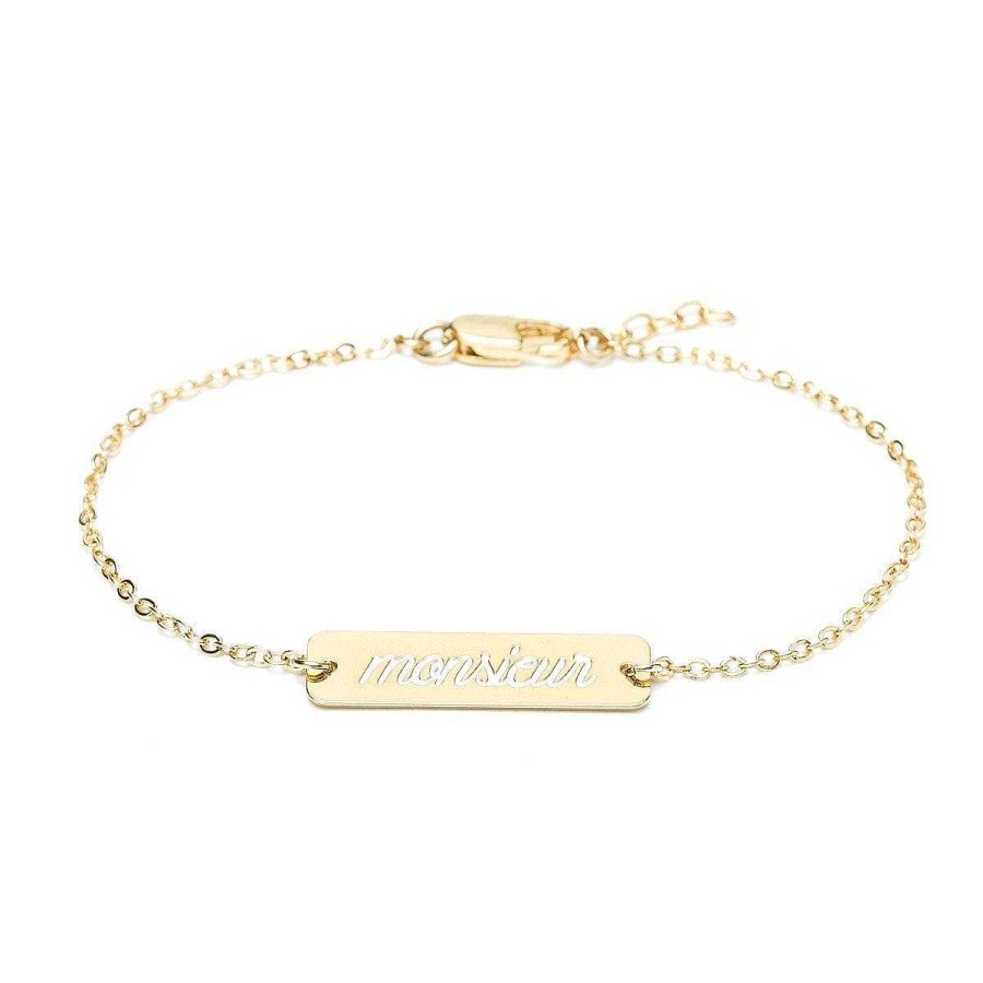 Bracelets Monsieur Simone | Bracelet Grav Monsieur Or Ivoire