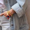 Bracelets Monsieur Simone | Bracelet Arthur Argent Bleu Marine Pompon