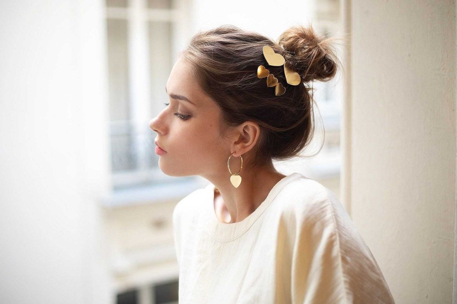 Barrettes Monsieur Simone | Barrette Aphrodite Or Coeurs