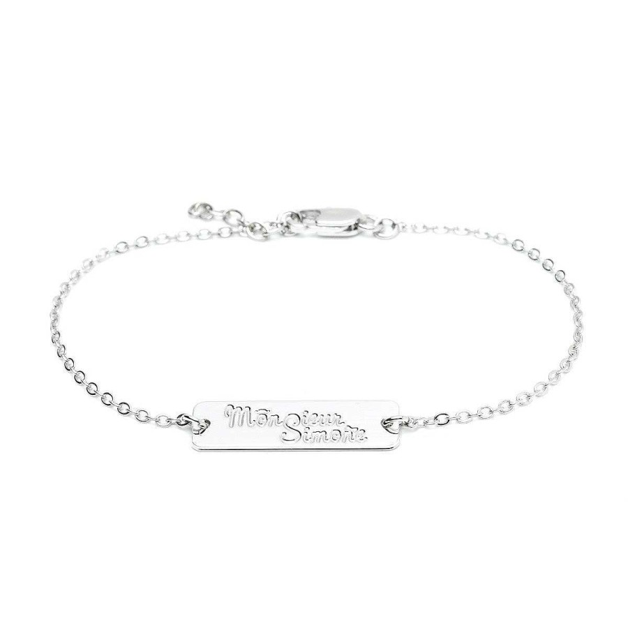 Bracelets Monsieur Simone | Bracelet Grav Madame Argent Ivoire