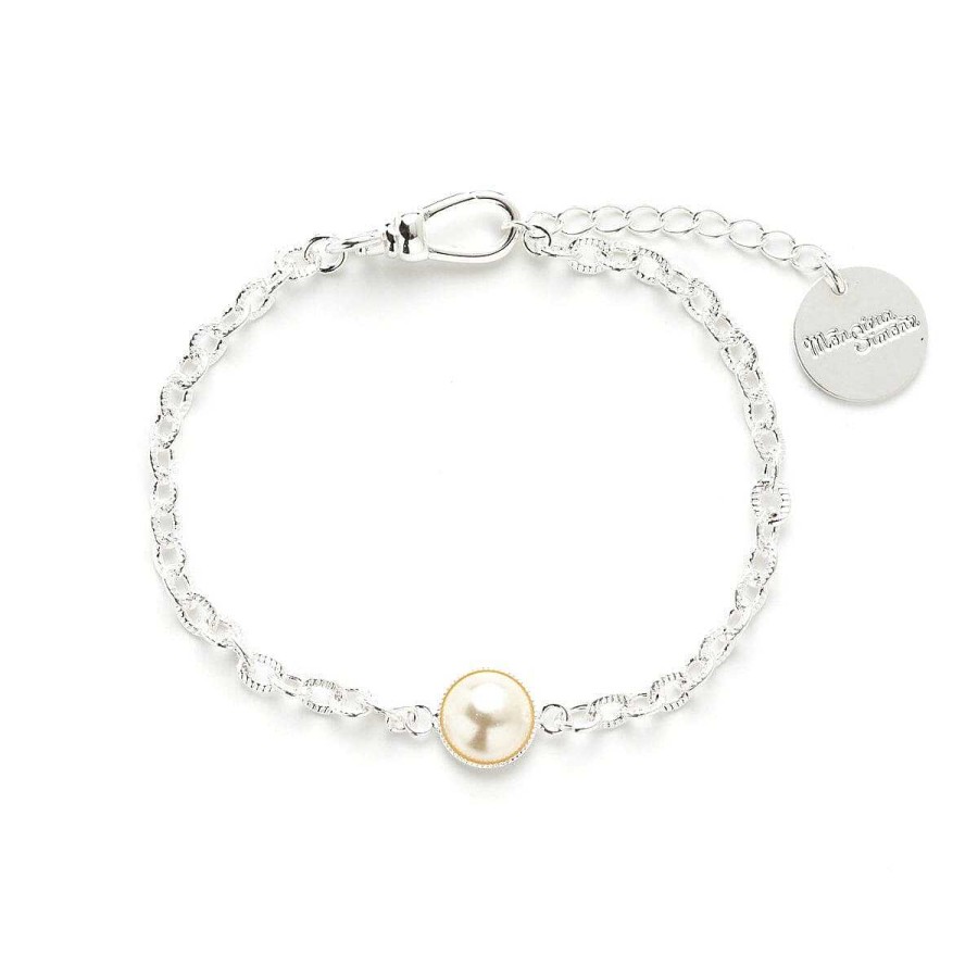 Bracelets Monsieur Simone | Mini Bracelet N Lya Argent Perle