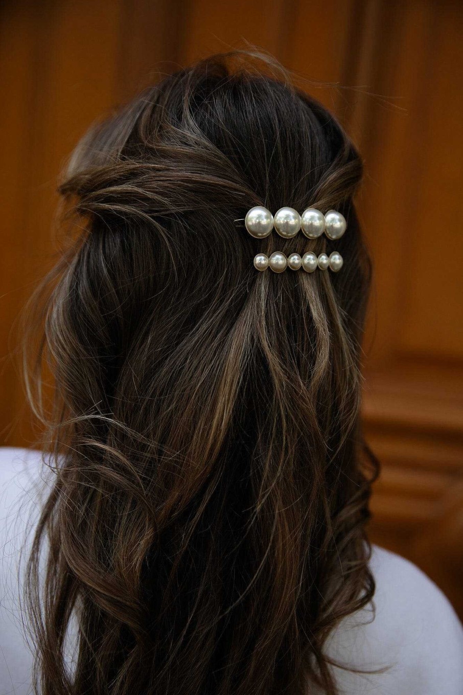 Barrettes Monsieur Simone | Barrette N Lya Or Perles