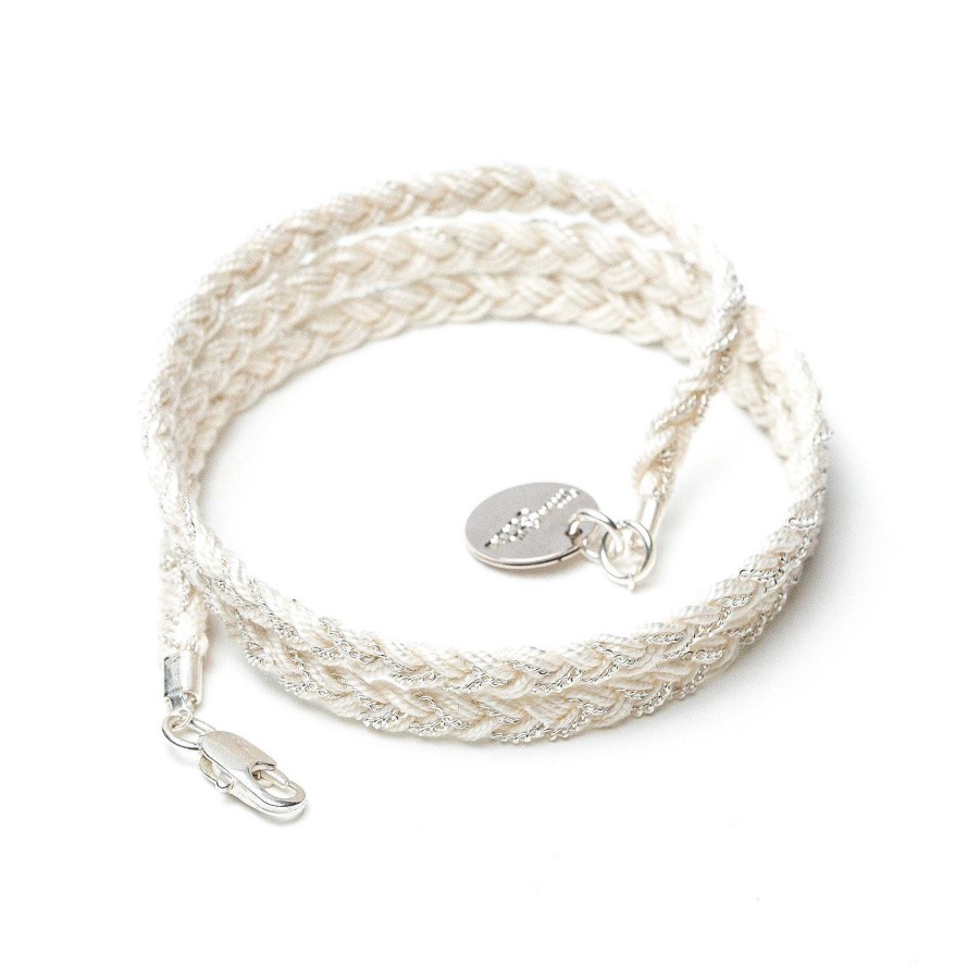 Bracelets Monsieur Simone | Bracelet Max Argent Ivoire Tress