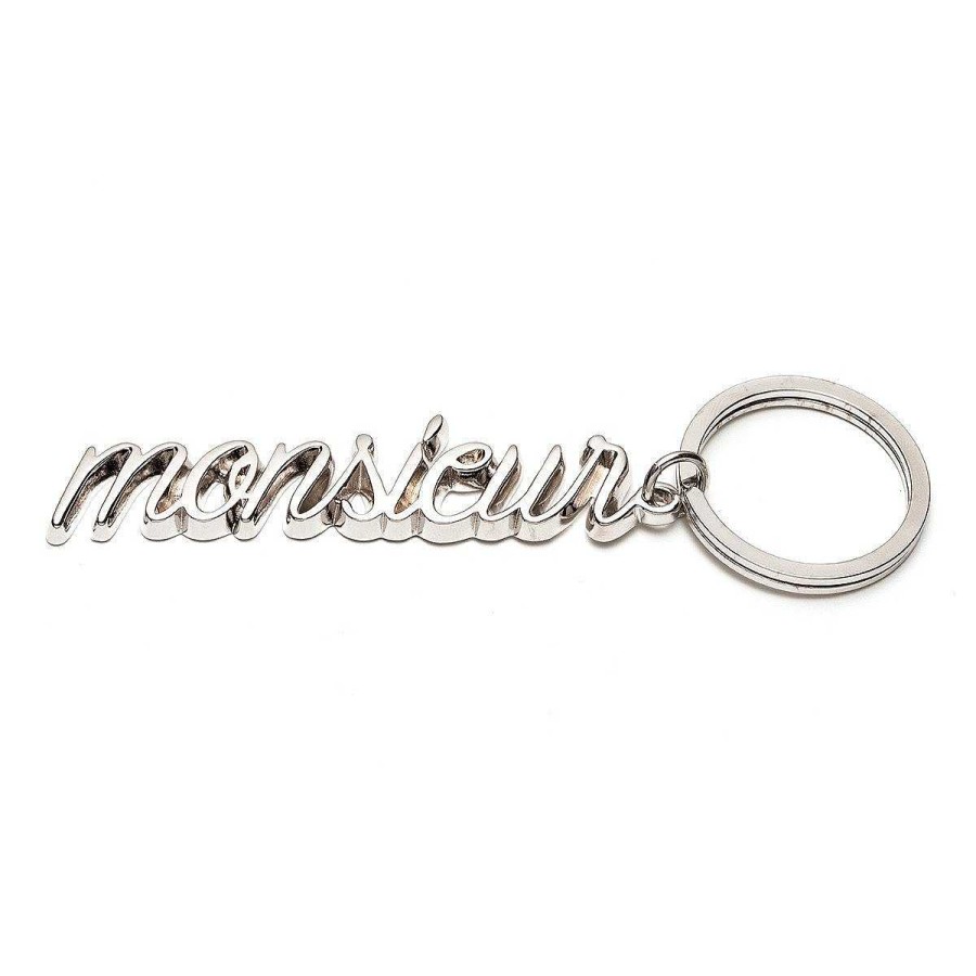 Accessoires Monsieur Simone | Porte Cl S Monsieur Argent