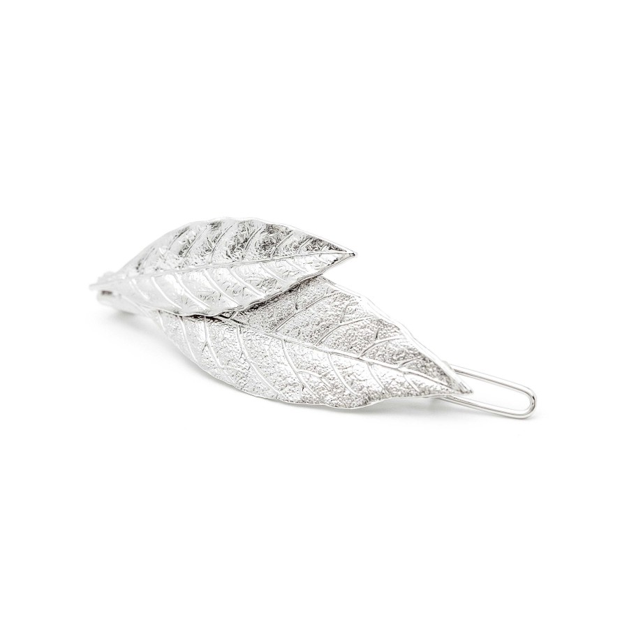 Barrettes Monsieur Simone | Barrette Thalie Argent Feuilles