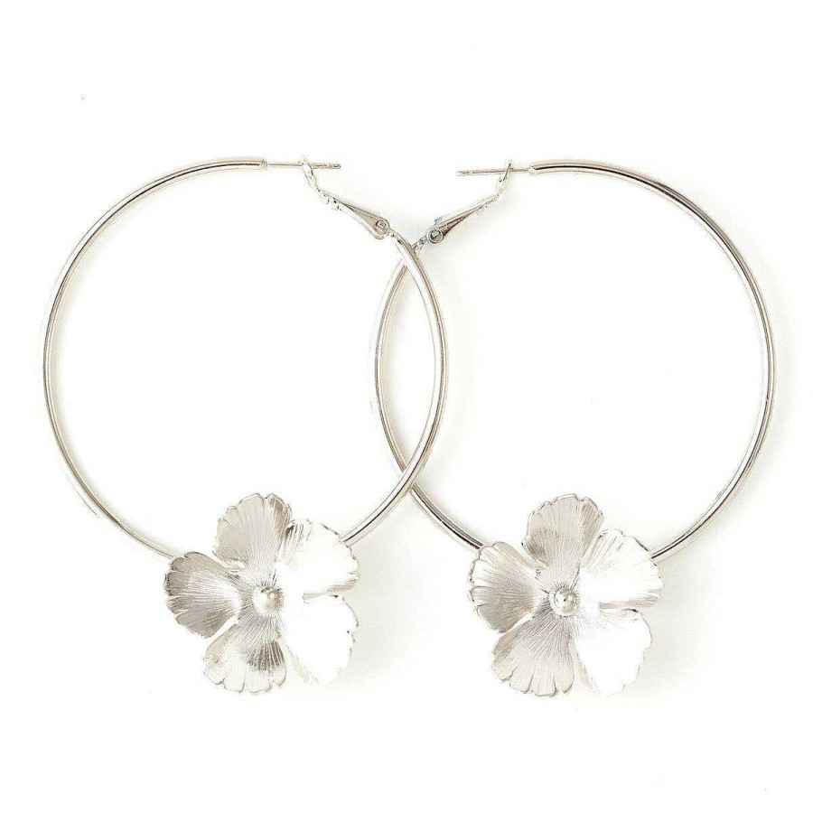 Boucles D'Oreilles Monsieur Simone | Cr Oles Orph E Argent Fleurs