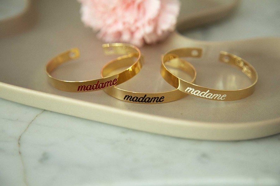 Bracelets Monsieur Simone | Jonc Grav Madame Or Ivoire