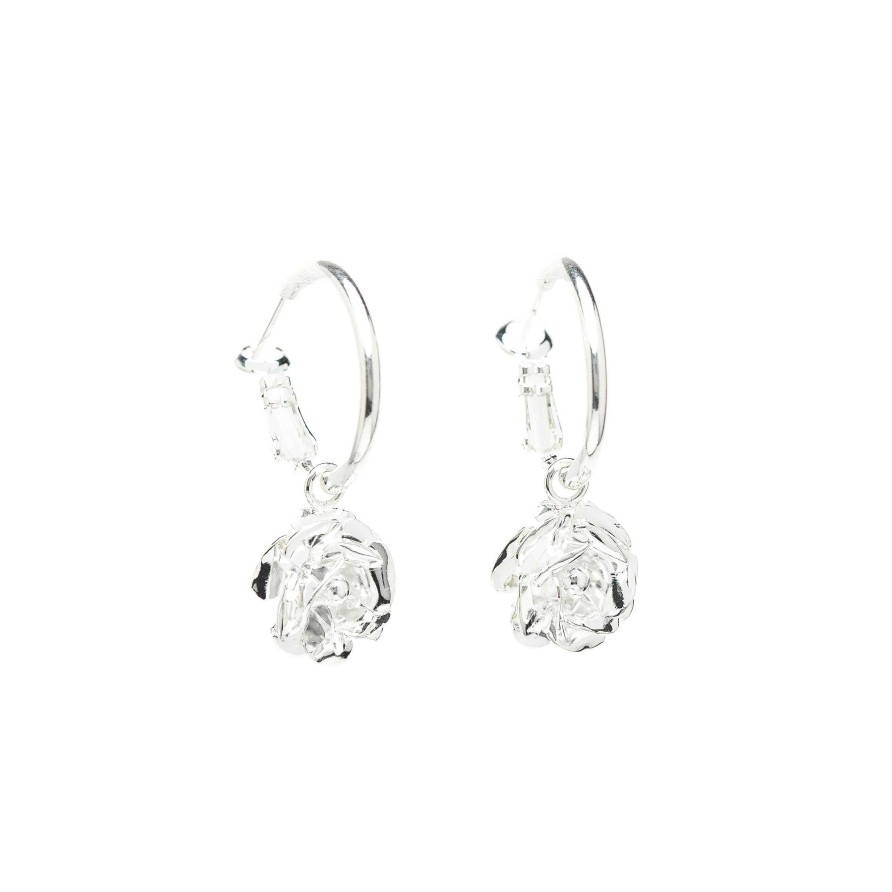 Boucles D'Oreilles Monsieur Simone | Mini Cr Oles Agla Argent Fleurs