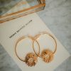 Boucles D'Oreilles Monsieur Simone | Cr Oles Ma A Or Fleurs