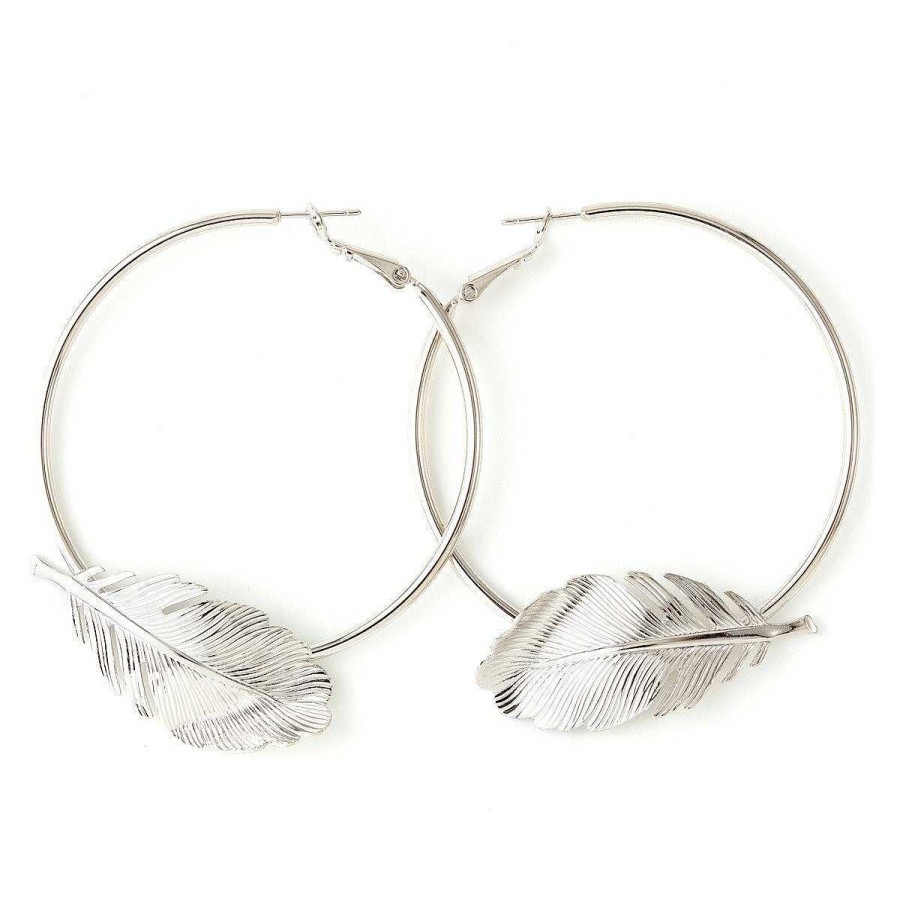 Boucles D'Oreilles Monsieur Simone | Cr Oles Z Phyr Argent Feuilles