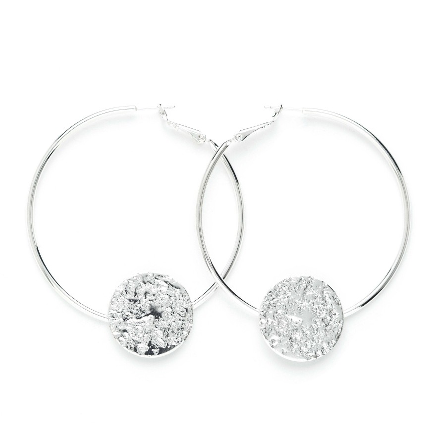 Boucles D'Oreilles Monsieur Simone | Cr Oles Hestia Argent Ronds Martel S