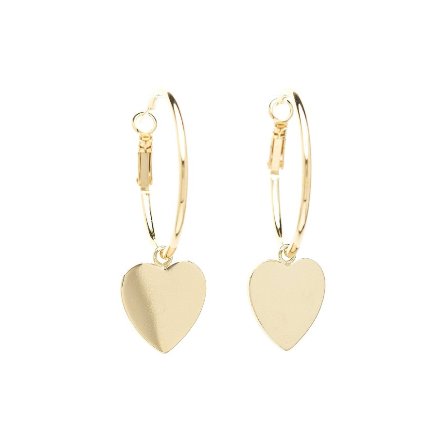 Boucles D'Oreilles Monsieur Simone | Petites Cr Oles Aphrodite Or Coeur