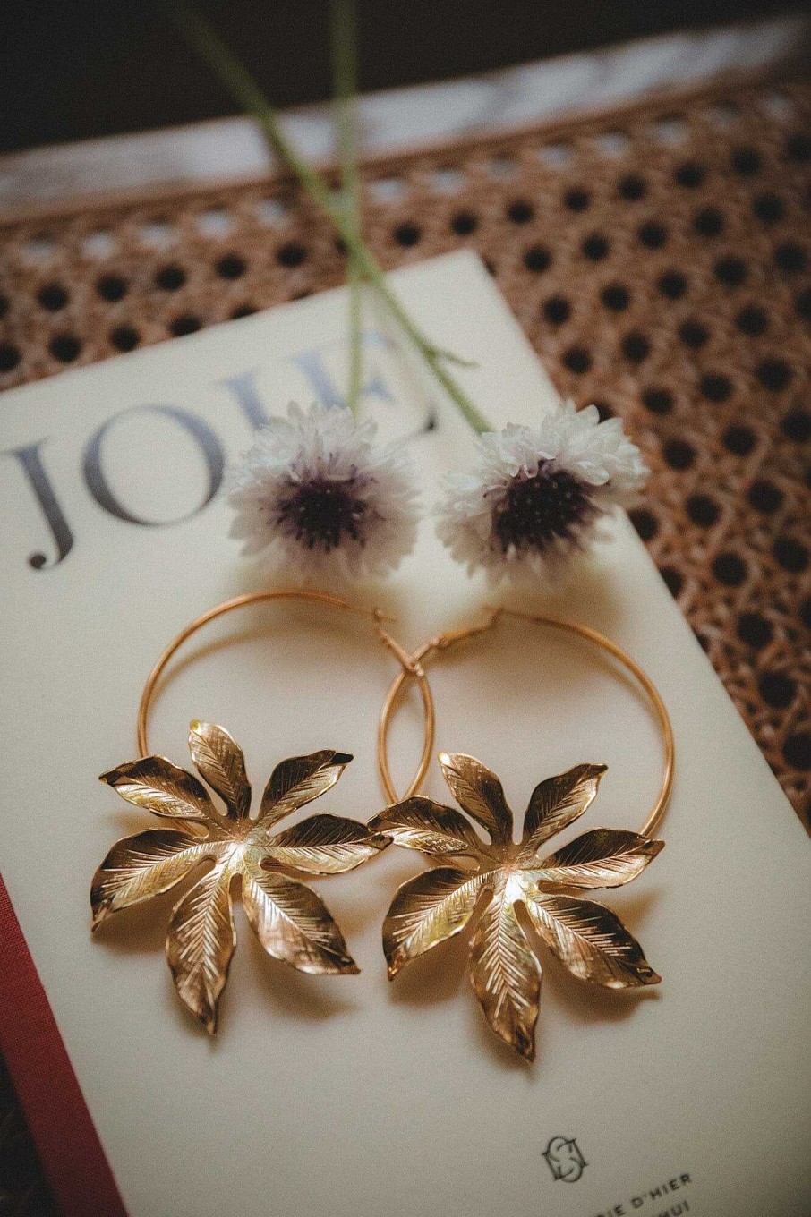 Boucles D'Oreilles Monsieur Simone | Cr Oles Chloris Or Fleurs