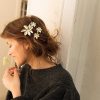 Barrettes Monsieur Simone | Barrette Chloris Argent Fleurs