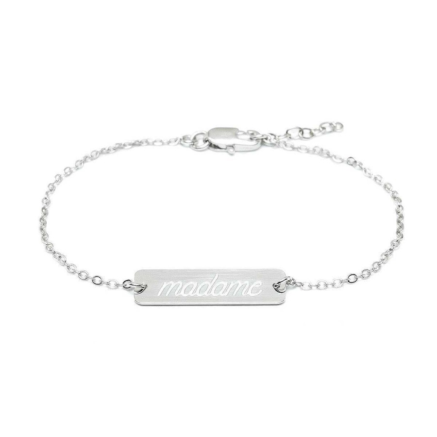 Bracelets Monsieur Simone | Bracelet Grav Madame Argent Ivoire