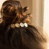 Barrettes Monsieur Simone | Mini Barrette Ma A Argent Fleurs