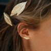 Barrettes Monsieur Simone | Barrette Thalie Argent Feuilles